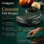 Canaljewelry™ Crescent Felt Keeper Table Brush