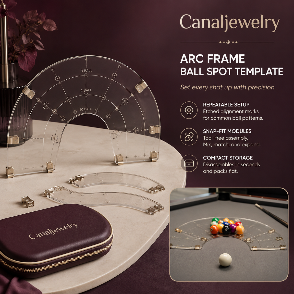 Canaljewelry™ Arc Frame Ball Spot Template