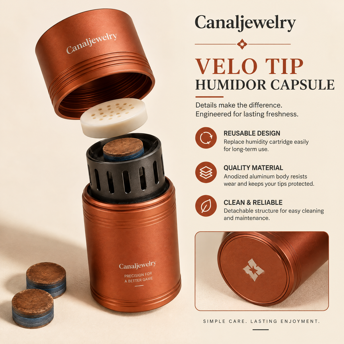 Canaljewelry™ Velo Tip Storage Capsule