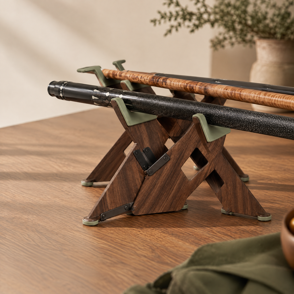 Canaljewelry™ Lattice Rail Folding Cue Stand