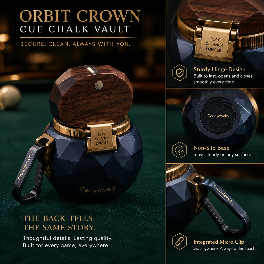 Canaljewelry™ Orbit Crown Cue Chalk Vault