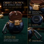 Canaljewelry™ Orbit Crown Cue Chalk Vault